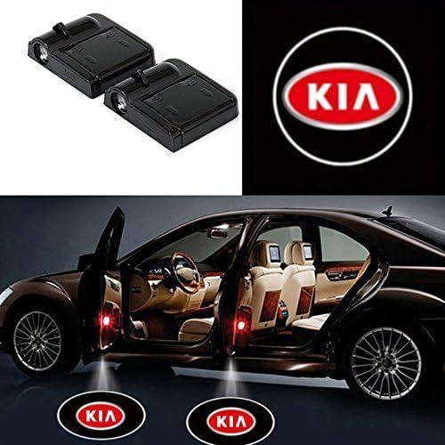 AutoDIY Auto Wireless Car Door puddle lights Led Welcome Projector lamp Car Door Entry Laser Courtesy Ground Ligths 2 PCS (fit KIA)