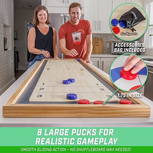 GoSports Shuffleboard and Curling 2 in 1 Board Games Classic Tabletop