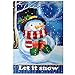 PentaBeauty UPmagic Winter Garden Flag, Double Sided Snowman Welcome/Let It Snow Garden Flags for Christmas Holly Decorative House Yard Winter Holiday Flag, Small (12 × 18) Inches