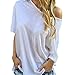 Perman Women Summer Short Sleeve Off-Shoulder Blouse Casual Tops T-Shirts