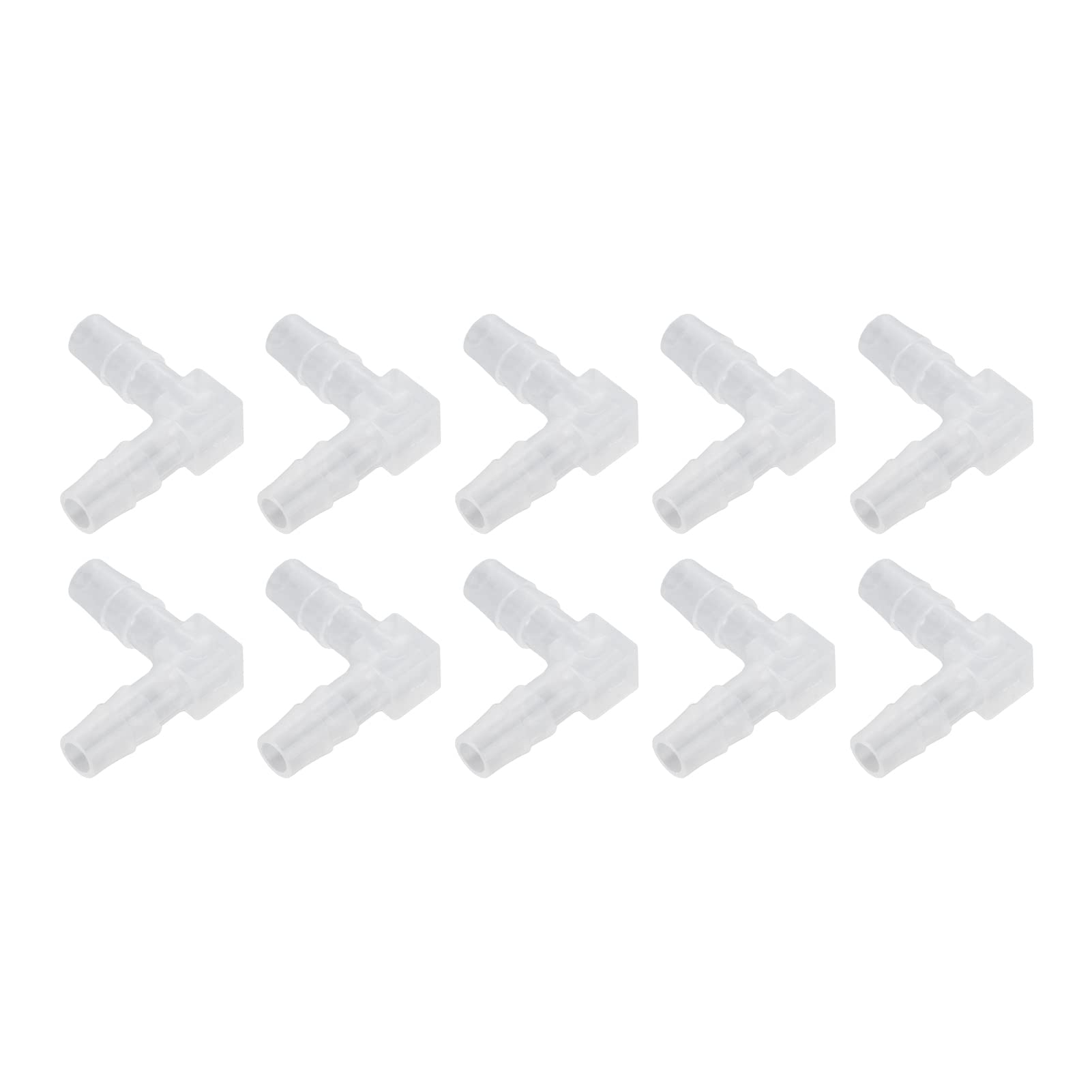 Plastic Elbow Hose Barb 10Pcs 90 Degree L Shape Fittings for 6mm Hose Water Irrigation PVC Pipe Connector