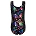 HOZIY Gymnastics Leotards for Girls Size 9-10 Years Old Shiny Bodysuits Colorful Flowers