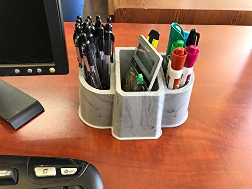 New Enjoy Plastics Desk Jumbo Pencil Holder - Made in USA - Gray Marble-Desk Organizer (1)