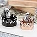 Flongo Men's Womens 2PCS Stainelss Steel Simple Queen King Crown CZ Valentine Pendant Necklace