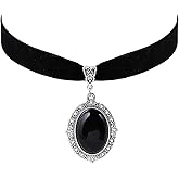 wsycoo Halloween Necklace for Women Black Choker Necklace Gothic Velvet Victorian Necklaces Vintage Gothic Choker Halloween Costume Jewelry Christmas Jewelry Gifts for Women