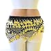Gypsy Skirt for Women Hip Scarf with Gold Coins Black Belly Dancer Belt Scarf Wrap