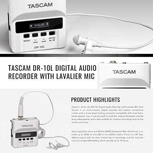 4 Tascam+DR+10L+Recorder+Lavalier+Headphones