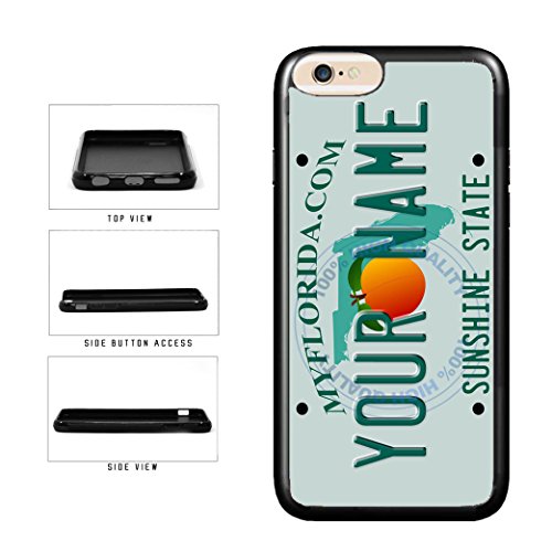 BleuReign(TM) Personalized Custom Name Florida State License Plate TPU Rubber Silicone Phone Case Back Cover for Apple iPhone 8 Plus and iPhone 7 Plus