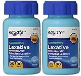 Equate Maximum Strength Laxative, Sennosides USP, 25mg, 90ct (2 Pack)
