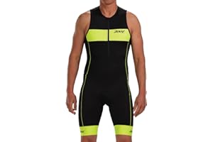 Zoot Men’s Core Tri Tank Racesuit, Sleeveless Triathlon Suit, Swim Bike Run Chamois Pad, Pockets, UPF 50+ Quick Dry Fabric