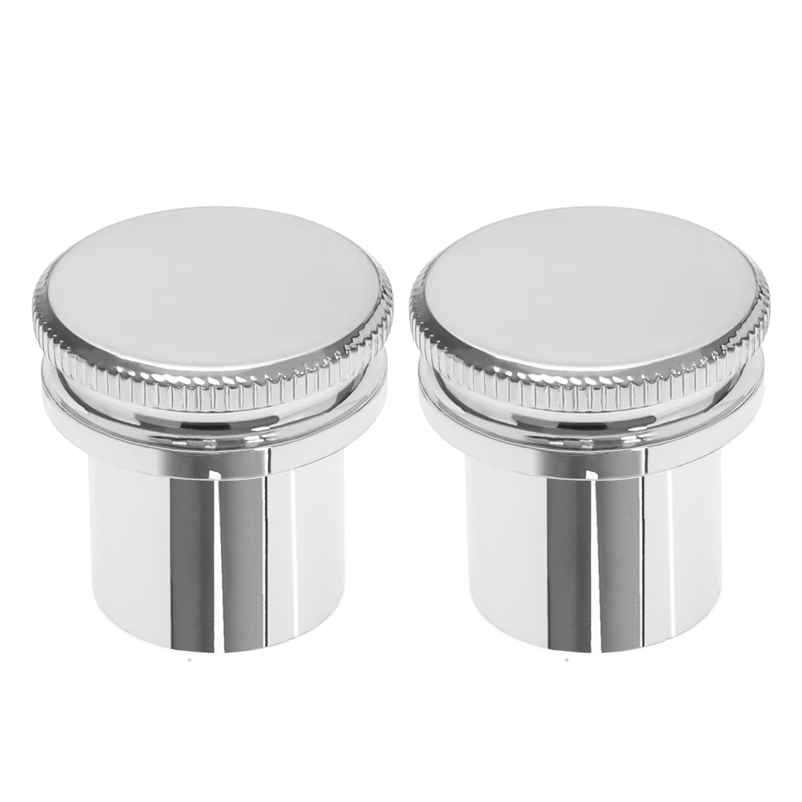 Create idea 2pcs XLR Female Plug Cap Brass Silver Plated PTFE Shielding Cap Dust Protector Noise Suppression Cover Compatible with Canare