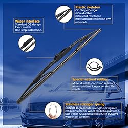 RAINTOK Windshield Wiper Blade Set Replacement for