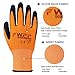 FWPP 6-Pairs Latex Coated Work Gloves, Firm Grip for Construction, Gardening Gloves for Men and Women (Size XL Orange GL008005)