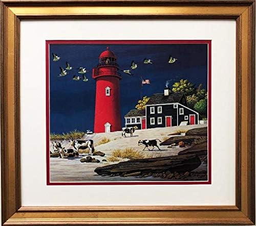 Charles Wysocki "Beach Bums New Custom Framed Art 16" x 18"