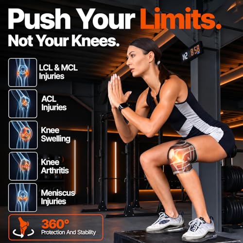 DR. BRACE ELITE Knee Brace with Side Stabilizers & Patella Gel Pads for Maximum Knee Pain Support and fast recovery for men and women-Please Check How To Size Video (Mercury, Large)