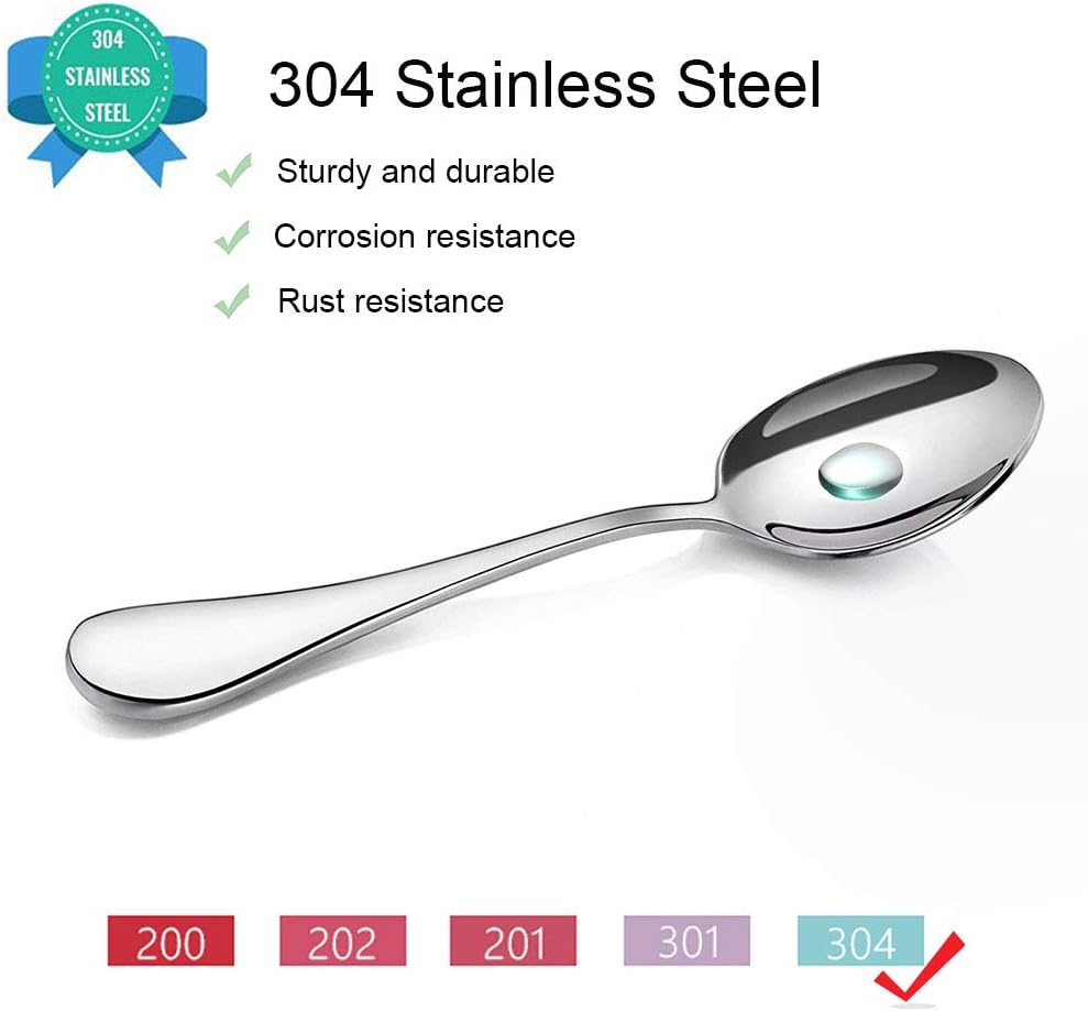 SONGZIMING Demitasse Espresso Spoons, Mini Coffee Spoon, 18/10 Stainless Steel Small Spoons for Dessert, Tea,Set of 6: Kitchen & Dining