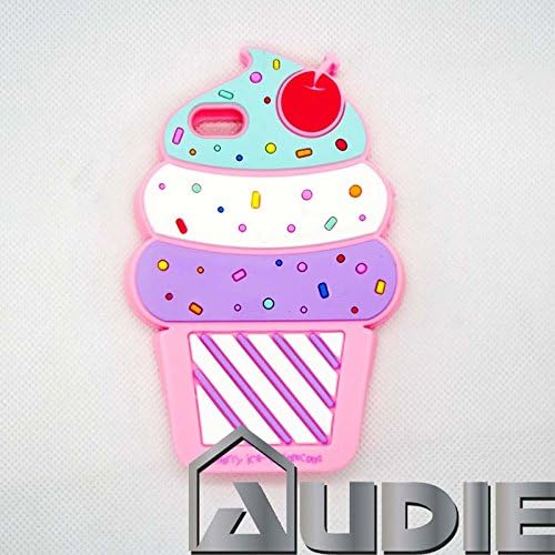 audie Cartoon Ice Gream 3D ice cream Soft Silicone back case cover For Smart Mobile Phones(iPhone 5c)
