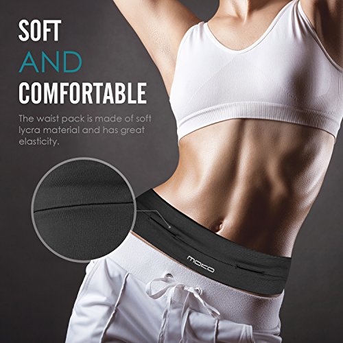 Moko Belt universele heupgordel met 4 zakken, voor fitness, fitness, fitnessstudio, voor iPhone 7 / 6S / Galaxy S10 S10… - Image 8