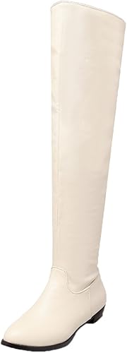 comfortable flat knee high boots