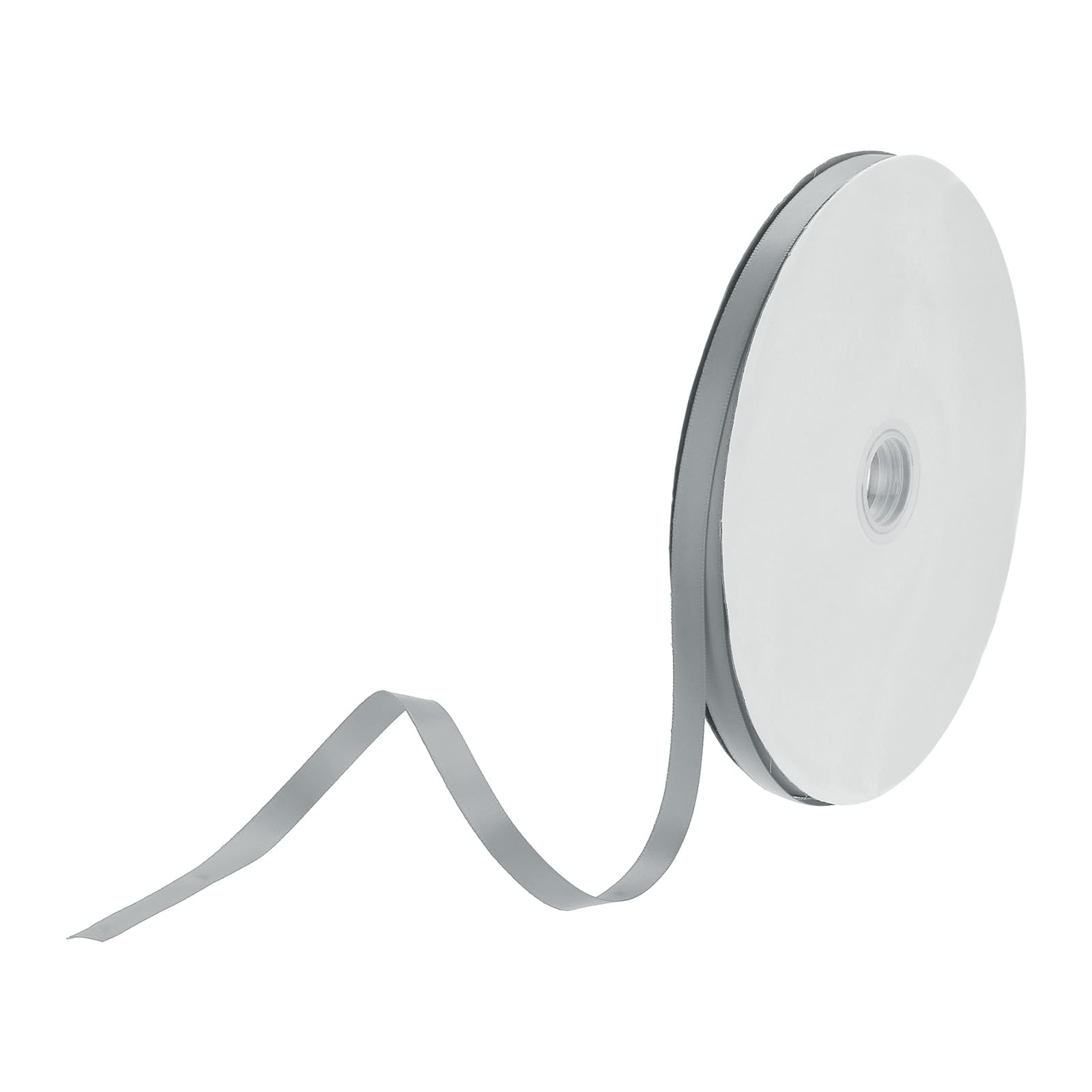 DMiotech 10mm Satin Ribbon 91m/300ft Thin Double Face Fabric Grosgrain Ribbon for Gift Wrapping Floral Hair Flower Bouquet, Steel Grey