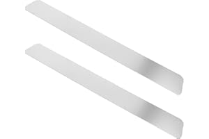 Gogogmee 2pcs Metal Photo Wall Strips 375x50mm with Back Adhesive for Bulletin Board Magnetic Strip Display