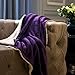 Bedsure GentleSoft Sherpa Fleece Blankets Queen Size for Bed - Thick and Warm Throw Gifts for Women and Girls, Soft Fuzzy Plush Queen Christmas Blanket for Winter, Purple, 90x90 Inches