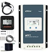 EPEVER MPPT Solar Charge Controller 30A 12V 24V Auto, Solar Charge Controller Max 100V Input Nega...