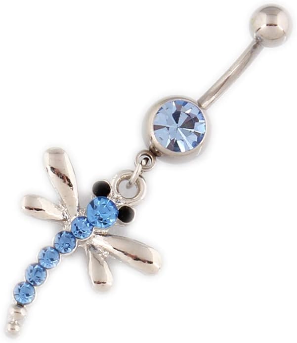 Belly Button Ring Dragonfly Body Piercing Navel Jewelry Belly Bar Navel