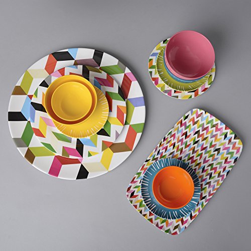 French Bull - Melamine Serving Platter - 13-1/2-Inch by 8-Inch Serving Tray - for Indoor and Outdoor Entertaining - Ziggy