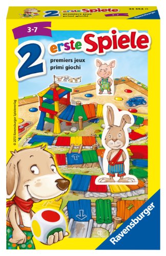 Ravensburger 23354 - Zwei erste Spiele, Mitbringspiel für 2-4 Spieler, Kinderspiel ab 3 Jahren, kompaktes Format…