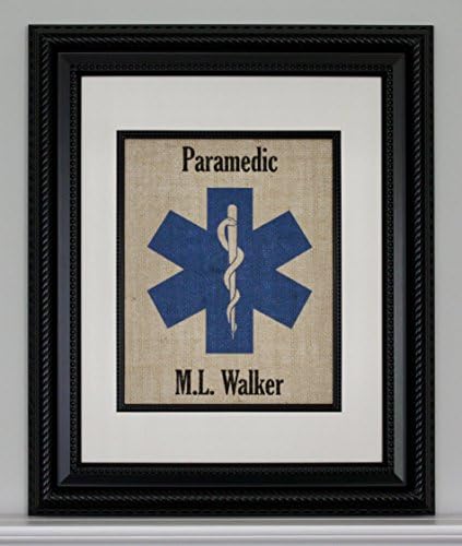 PARAMEDIC Gift - Personalized - Home Decor on Burlap