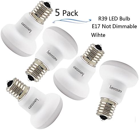 Baomao R39 bulb 3W Small LED Bulbs Intermediate E17 (Base) Replaces 25w , 270lm, Cool White , 5500k.CRI 80; 5pcs/pack