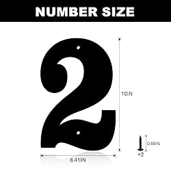 10 Inch Metal House Numbers, House Address Letters