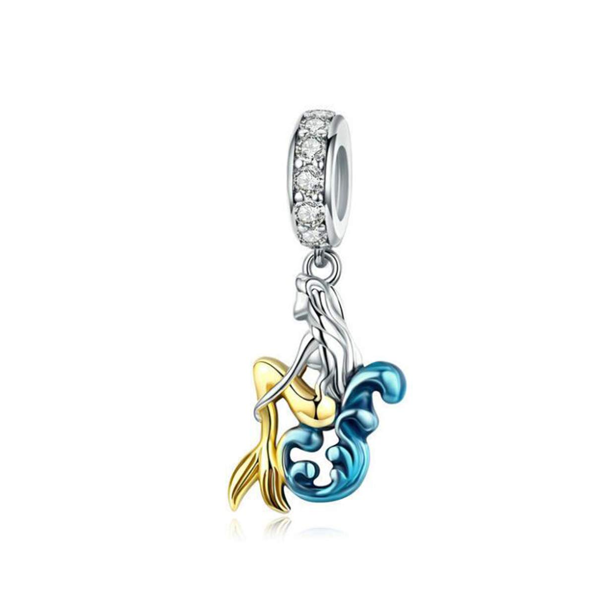 Bird Charm Sterling Silver Fashion Jewelry Animal Charm Bead for Pandora Bracelets (Ocean Mermaid Charms for Bracelets)