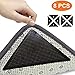 Zophen Rug Grippers for Floors, Anti Skid Gripper Keep Carpet Mat Corners Flat, Double Sided Anti Curling Non-Slip Washable Reusable Pads (8 pcs)
