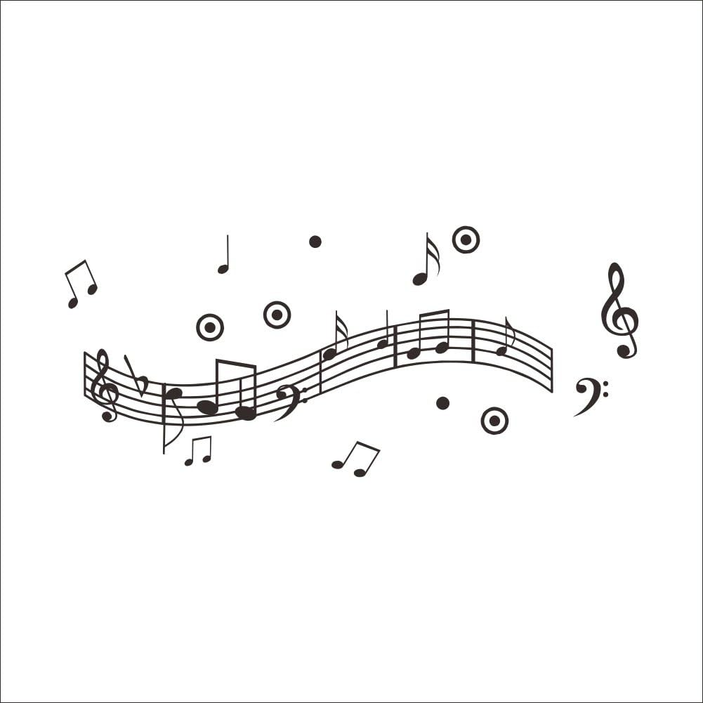 Amazon Zooarts ウォールステッカー 壁紙 シール 音符 五線譜 メロディー 優美 音楽 躍る ブラック 玄関 子供部屋 音楽教室 壁の装飾 環境保護 おしゃれ はがせる インテリア雑貨 賃貸ok ウォールステッカー オンライン通販