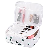 Travel Makeup Cosmetic Case,Portable Brushes Case Toiletry Bag Travel Kit Organizer Cosmetic Bag Cactus A