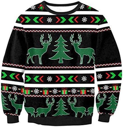Bangerdei Unisex/Couple Ugly Christmas Series Funny Sweatshirts Different Jumper