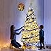 Goplus 7ft Artificial White Christmas Tree Xmas Pine Tree with Solid Metal Legs Perfect for Indoor and Outdoor Holiday Decoration