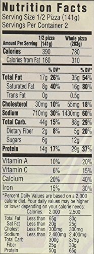 DiGiorno Frozen Pizza Supreme, Traditional Crust Small Microwave Pizza, 10 oz (Frozen)