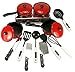 happu-store 1Set Kids Play House Toy Kitchen Utensils Pots Cooking Food Dishes Fun Cookware