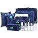 Packing Cubes - MOVETO 7 Set Luggage Packing Organizers with Travel Bottle Set