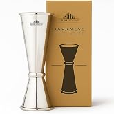 A Bar Above Japanese Style Jigger, 10 Measurements, Stainless Steel | Double Cocktail Measuring Tool, Heavy Duty Bar Gauge, For Accurate Pouring, Home and Professional Use, Ounces, Bar Cart Piece