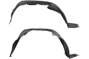 EVAN FISCHER Evan-Fischer Fender Liner Compatible with 2010-2013 Toyota 4Runner Plastic Set of 2 For Models With 17 Inches Wheels Front Passenger and Driver Side