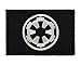 Galactic Empire Hook and Loop Fully Embroidered Morale Tags Patch (Black and White)