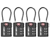 SURE LOCK TSA Compatible Travel Luggage Locks, Inspection Indicator, Easy Read Dials - 1, 2 & 4 Pack
