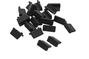 Shapenty Black Soft Silicone USB Port Cover Anti Dust Plugs Stopper Protector Dustproof Cap for Female End, 20PCS