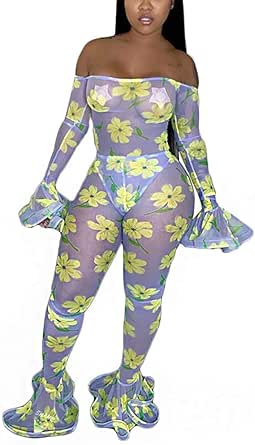 long sleeve bell bottom jumpsuit