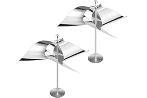 Zhjvihx 2 Pack Reflective Spinning Deterrent Bird Scare Reflective Device Wind Powered Stainless Steel Scarecrow for Outdoor 