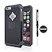 Rokform iPhone 6/6s PLUS Rugged Series Military Grade Magnetic Protective Phone Case with twist lock & universal magnetic car mount (Black/Gun Metal) 302343
